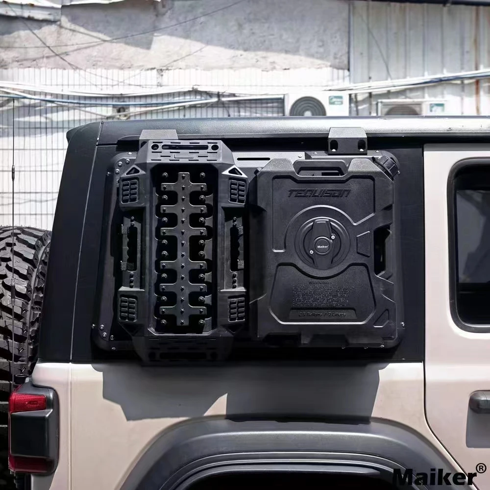 Zestawy aluminiowych paneli boczna szyba samochodowych 4x4 z tablicą trakcyjną 9l wspornika zbiornika do Jeep Wrangler JL 2018 Maiker offroad