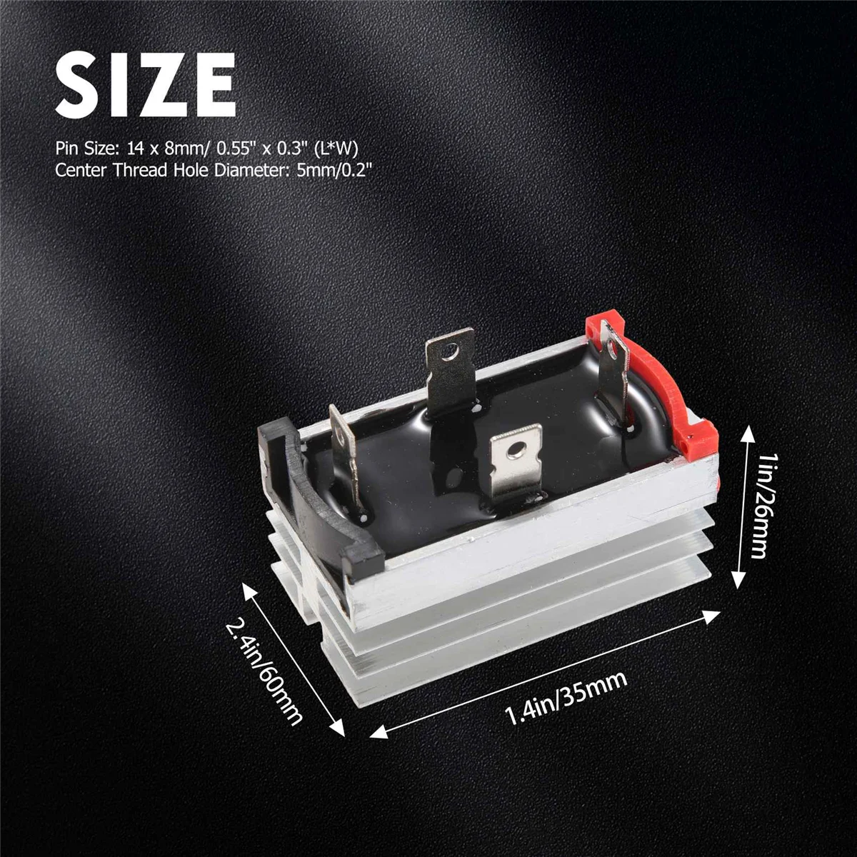 Activity Aluminum Heatsink Base Single Phase Bridge Rectifier Diode 75A 1000V