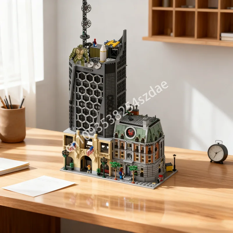 5595 قطعة MOC مذهلة الرجل العنكبوت Oscorp برج سوبر نموذج بناء لعبة كتل العمارة هدايا عيد الميلاد لتقوم بها بنفسك فكرة التعليم الاطفال #2