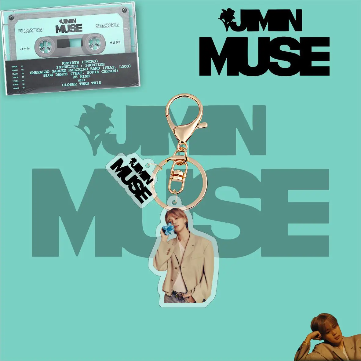 NEW JIMMY Acrylic Kpop Photocards Holder Keychain MUSE Key Ring Kpop Accessories Merch Fun Gifts