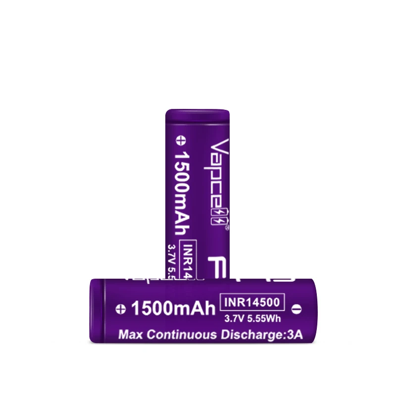 Vapcell INR14500 F15 1500mAh 3.7V Lithium Ion Batteries for  Home Appliances