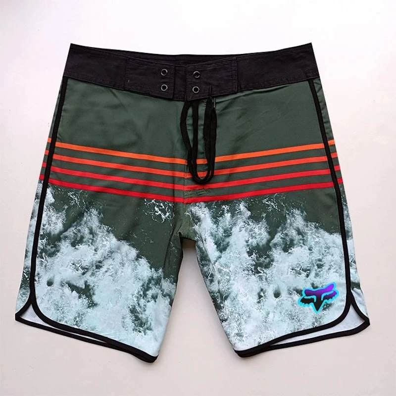 Men‘s Classic Brand 4-Way Elasticity BoardShorts Waterproof Bermuda Beach Surf Pants Quick-dry Sport Beach Surf Short Swim Trunk