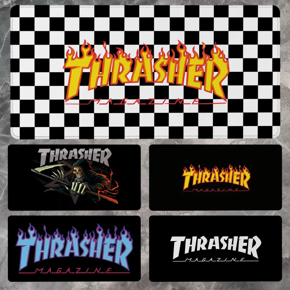 Коврик для мыши T-Thrasheres 90x40 см, нескользящий игровой коврик для мыши, геймерский коврик для киберспорта, игровой механический коврик для клавиатуры XXL, настольный коврик