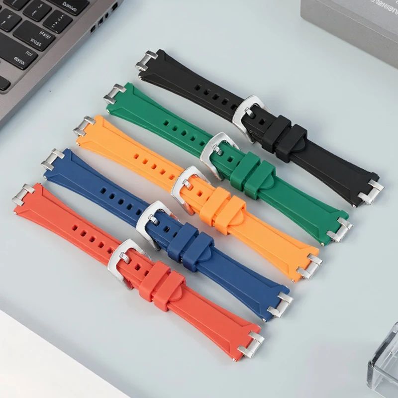AI6008 Silicone Bracelet For Maurice Lacroix Aikon AI6007/6038/6058/1108/1018/6006 Watch Strap mod Steel Adapter quick watchband