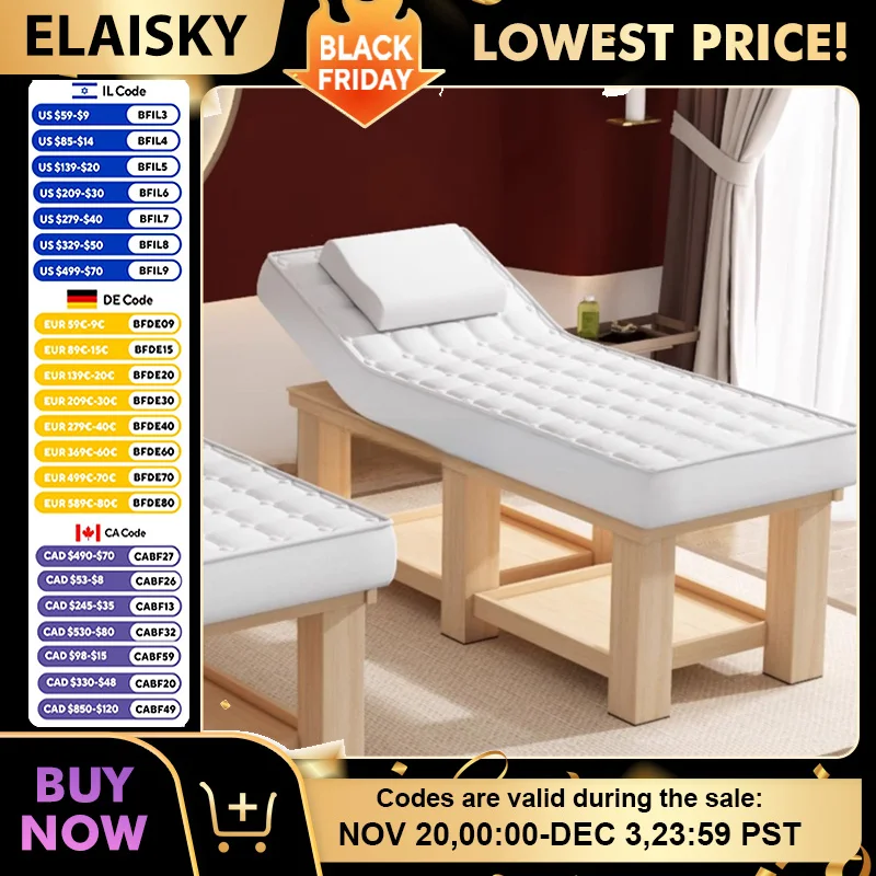 

Кровать для красоты из цельного дерева, латексная массажная кровать для салона красоты, массажная терапевтическая кровать, кровать для татуировки, кровать для чистки ушей, мебель для спа-салона