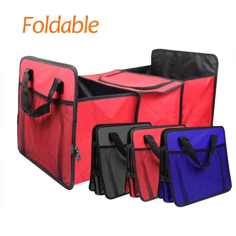 New Car Storage Organizer Trunk Collapsible Toys Food Storage Truck Cargo Container Bags Box Black Car Stowing Tidying