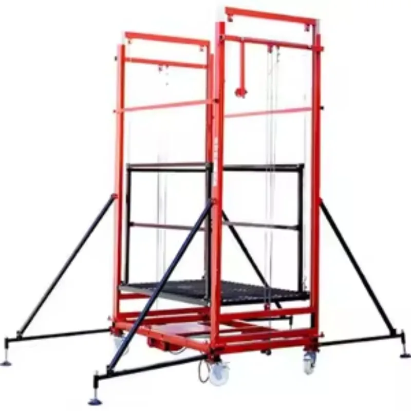 Elevador móvel elétrico do andaime com plataforma dobrável da capacidade de carga de controle remoto 500kg para trabalhos de construção