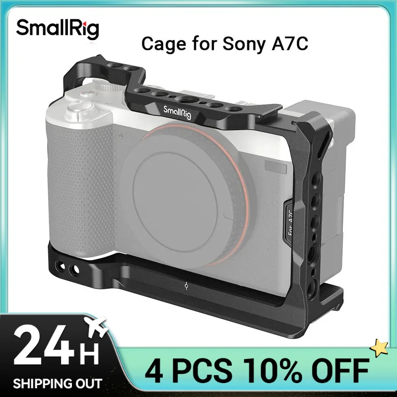 SmallRig A7C Aluminum Alloy Full Cage Camera for Sony A7C, with Arca-Swiss Quick Release Plate ARRI Camera Cage - 3081B