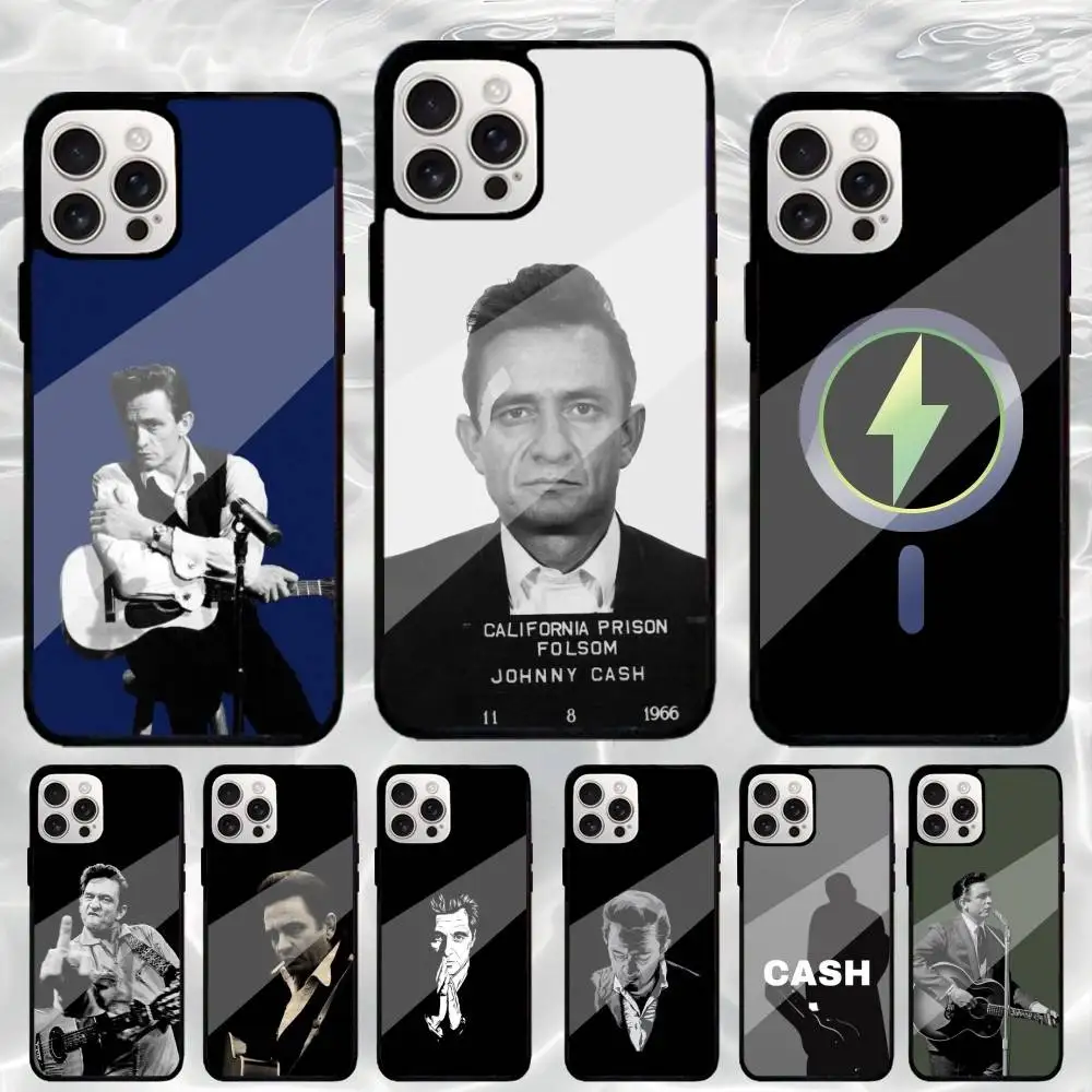 

Musician J-Johnny C-Cash Phone Case For iPhone17,16,15,14,13,12,11 Plus,Pro Max Magnetic For Magsafe Wireless Charging
