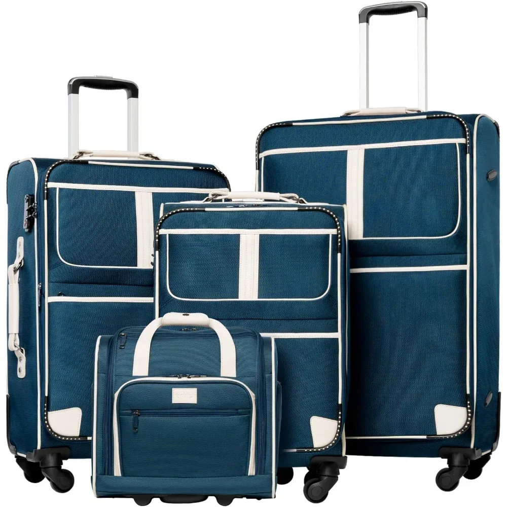 

Для багажа, набор из 4 предметов, чемодан, расширяемый замок TSA, спиннер, софтшелл