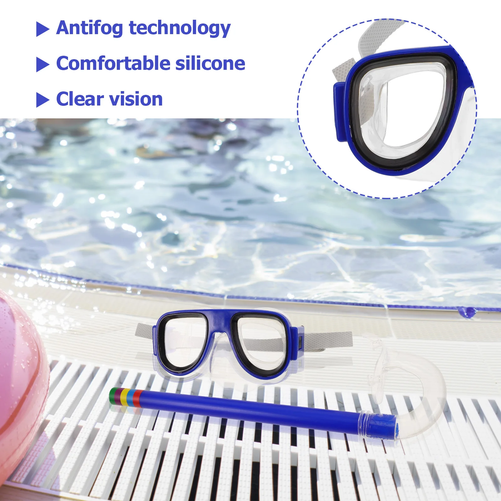 1 مجموعة قناع الغطس مكافحة الضباب الغوص والعتاد سيليكون التنفس أنبوب مانعة للتسرب قناع السباحة لحدائق حمام السباحة