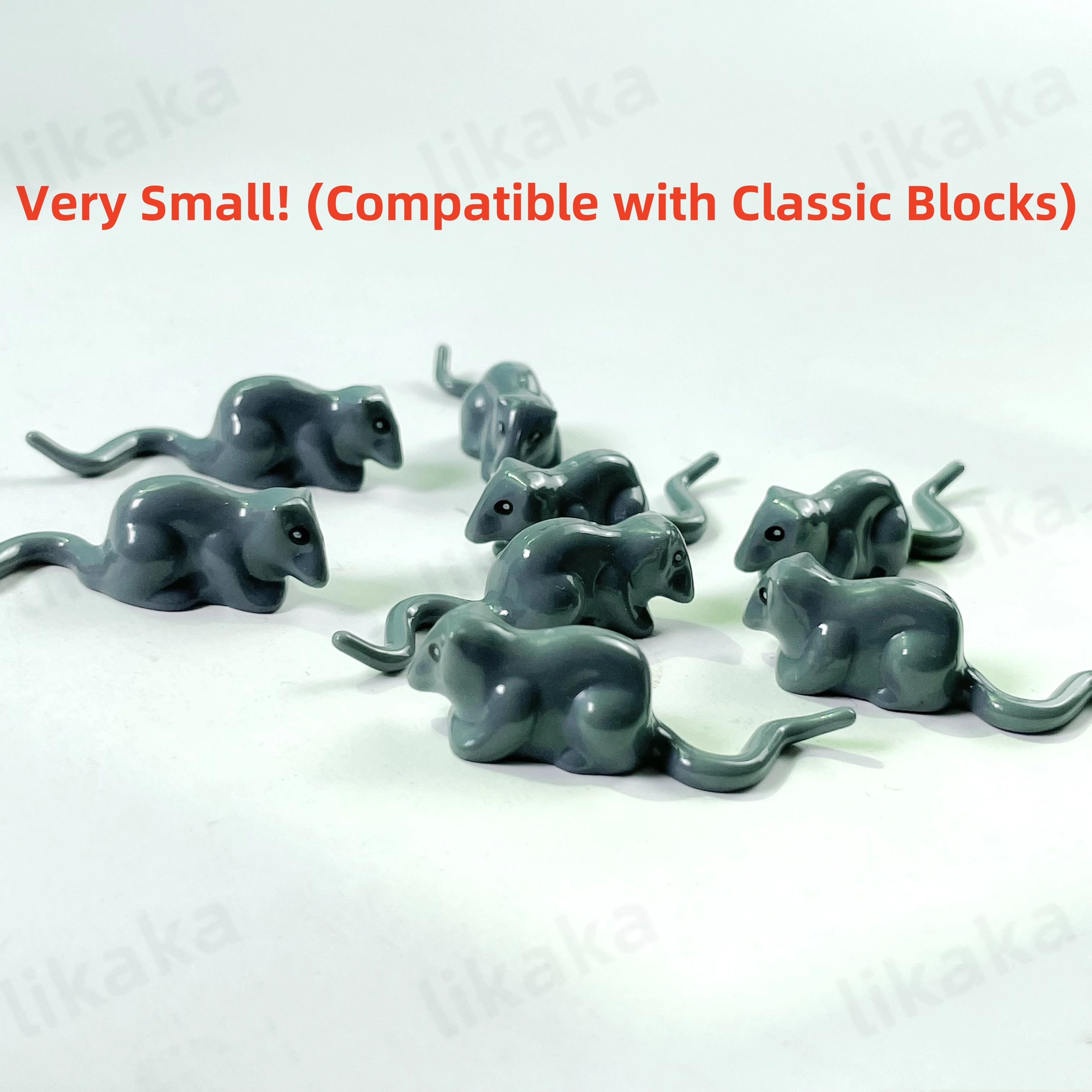 MOC 9PCS Mouse Building Blocks Toys Compatible Mini Blocks Toy Animals Bricks Toys for Boys Children Gifts DIY