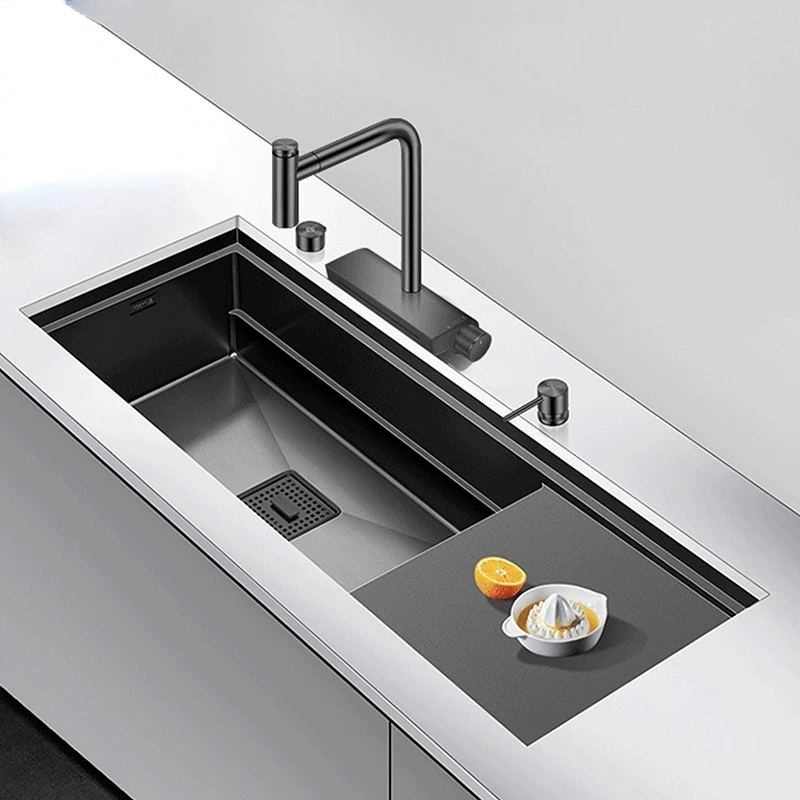 

Nanometer Kitchen Sink Large Size Hidden 4mm Thickness Undermount Single Kitchen Sinks