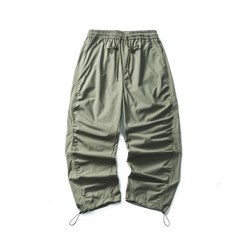 Men Waterproof Pleated Outdoor Techwear Loose Casual Cargo Pant Cityboy Joggers Japanese Streetwear Wide Leg Sport Trousers