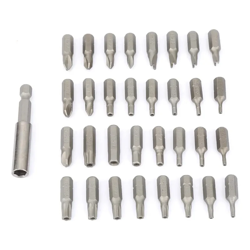 33pcs/Lot Magnetic Security Screwdriver Bit Set 1/4