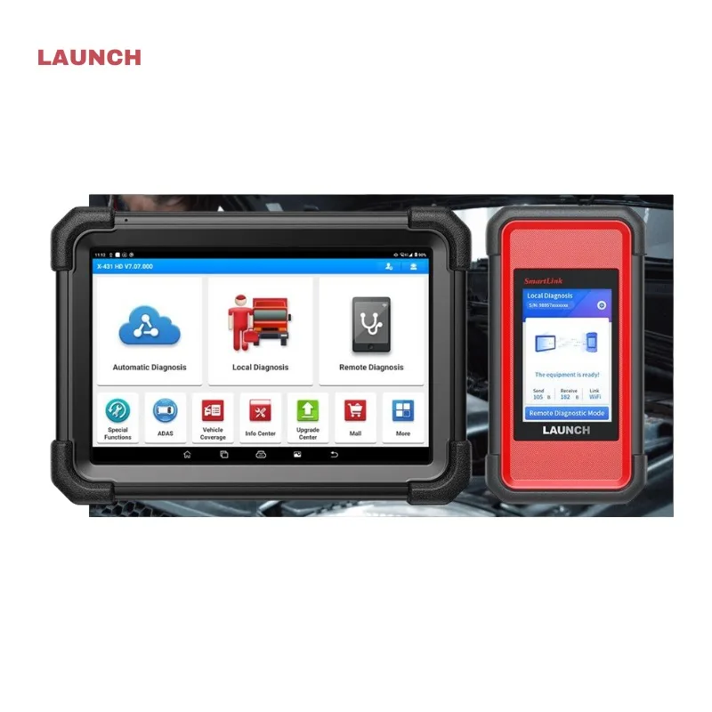 24 Volt Truck Scanner LAUNCH V+ Smartlink C2.0 Heavy Duty Diagnostic Equipment for Tractors Forklifts Backhoes