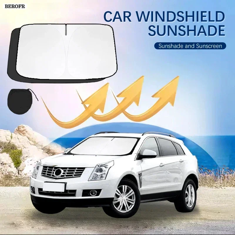 Car Windshield Sun Shade Covers Front Window Sunscreen UV Parasol For Cadillac SRX Summer Car Accessories