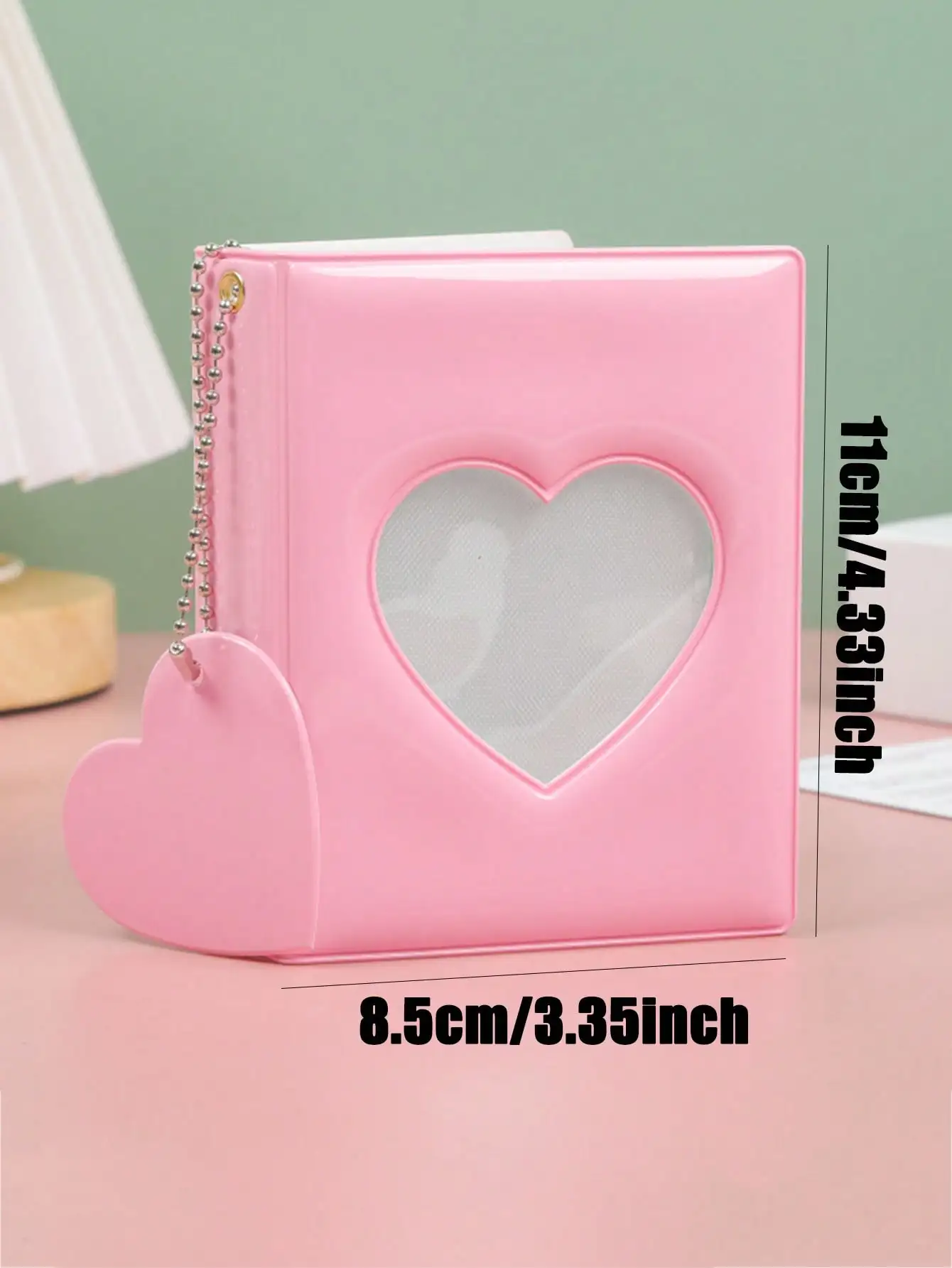 1/3pcs 3-Inch Mini Heart-Shaped Children's Photo Album 32-Slot Photo Card Holder Baby Growth Memorial Storage Box for Photos And