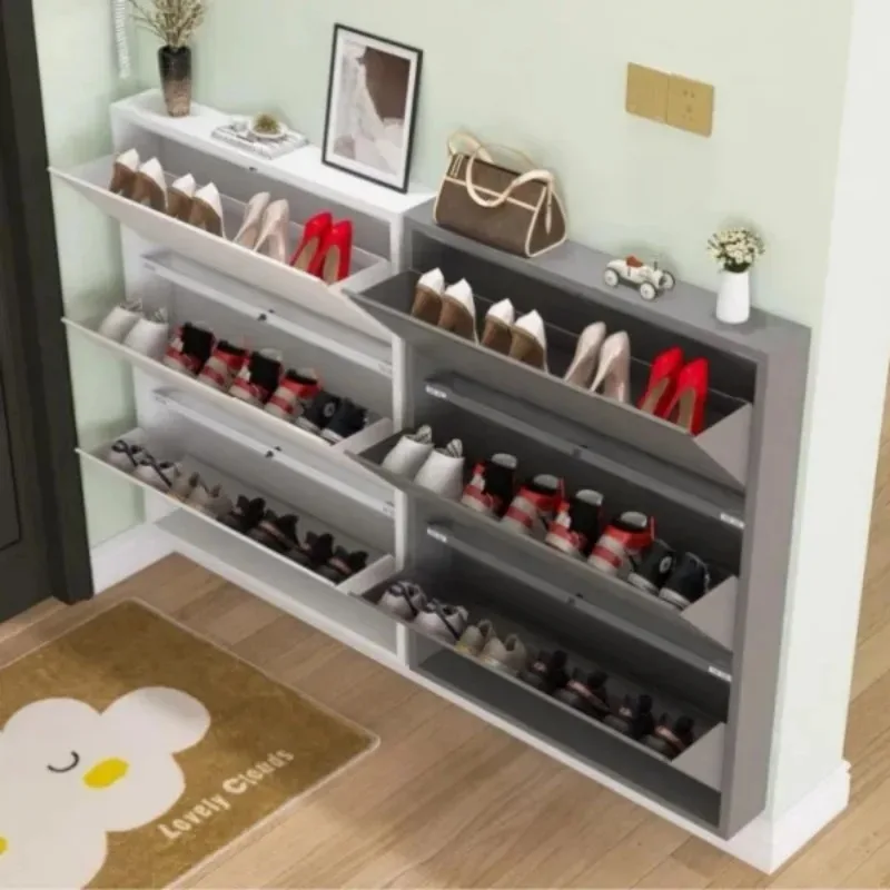 Multi Layer Shoes Rack Storage 3 Layers Shoe Turning Frame Hidden Shoe Cabinet