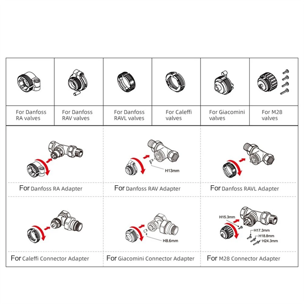 Thermostatic Radiator Valve For Zigbee For Tuya with Custom Weekly Programming and Remote Control for Smart Home