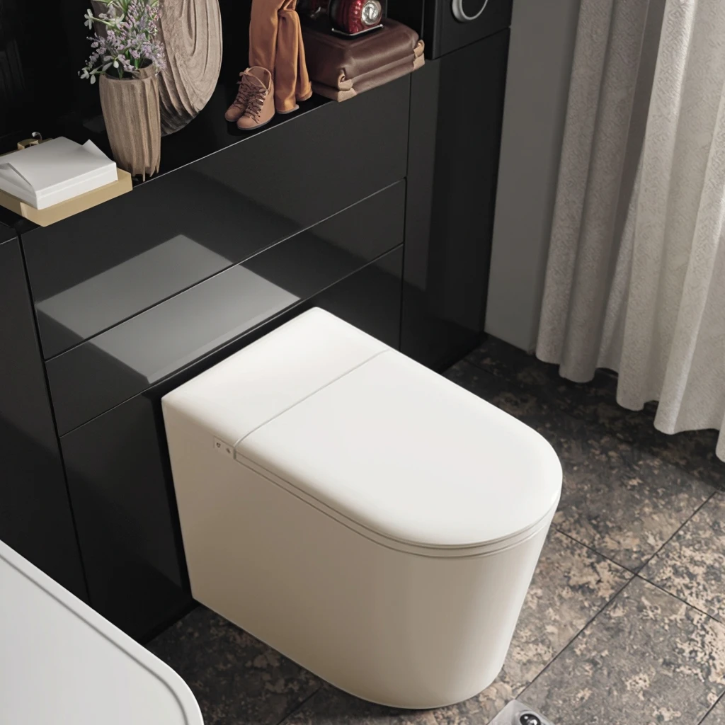 S008 Auto Flush Intelligent Toilet S-Trap Ceramic One Piece Bidet Smart WC Floor Mounted Bathroom Commode