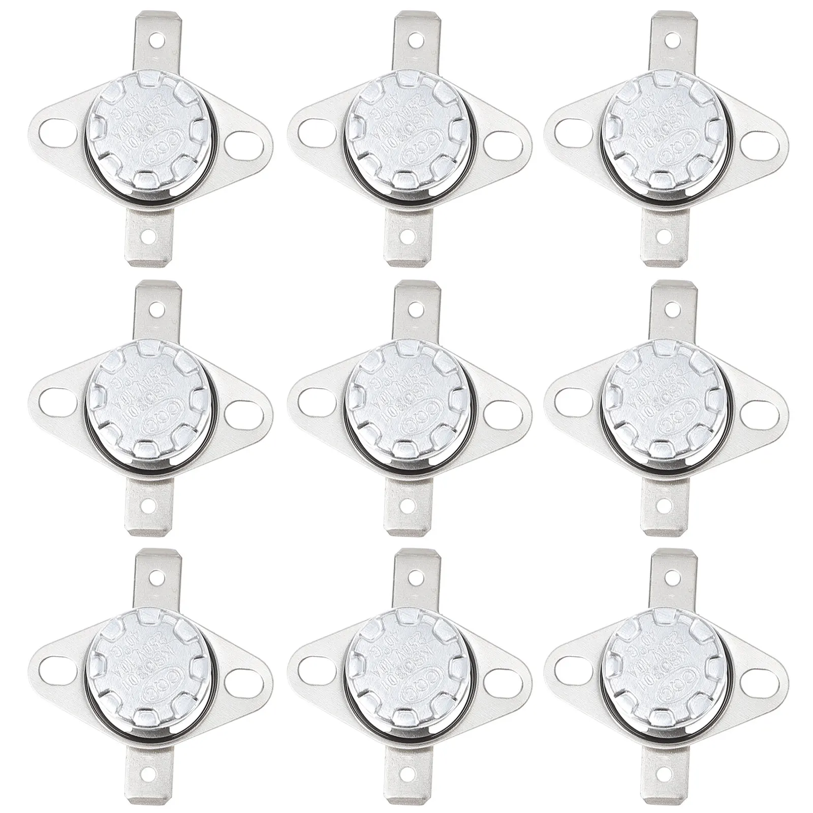 

10pcs Temperature Controller Normally Open Aluminum Thermostat for Appliances Stable Action Safe Reliable Dynamic Speed