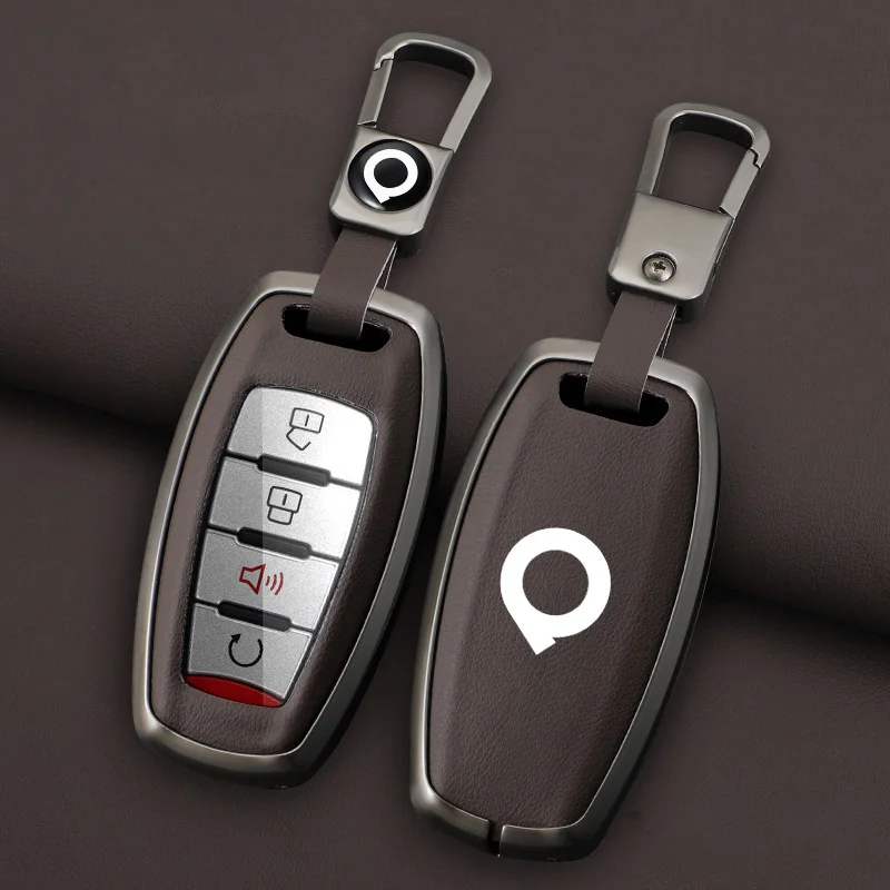 Zinc Alloy Car Remote Key Case Cover For Great Wall Ower GWM P Series Pickup 2019 2020 Great Wall POER Truck Keychain Accessorie
