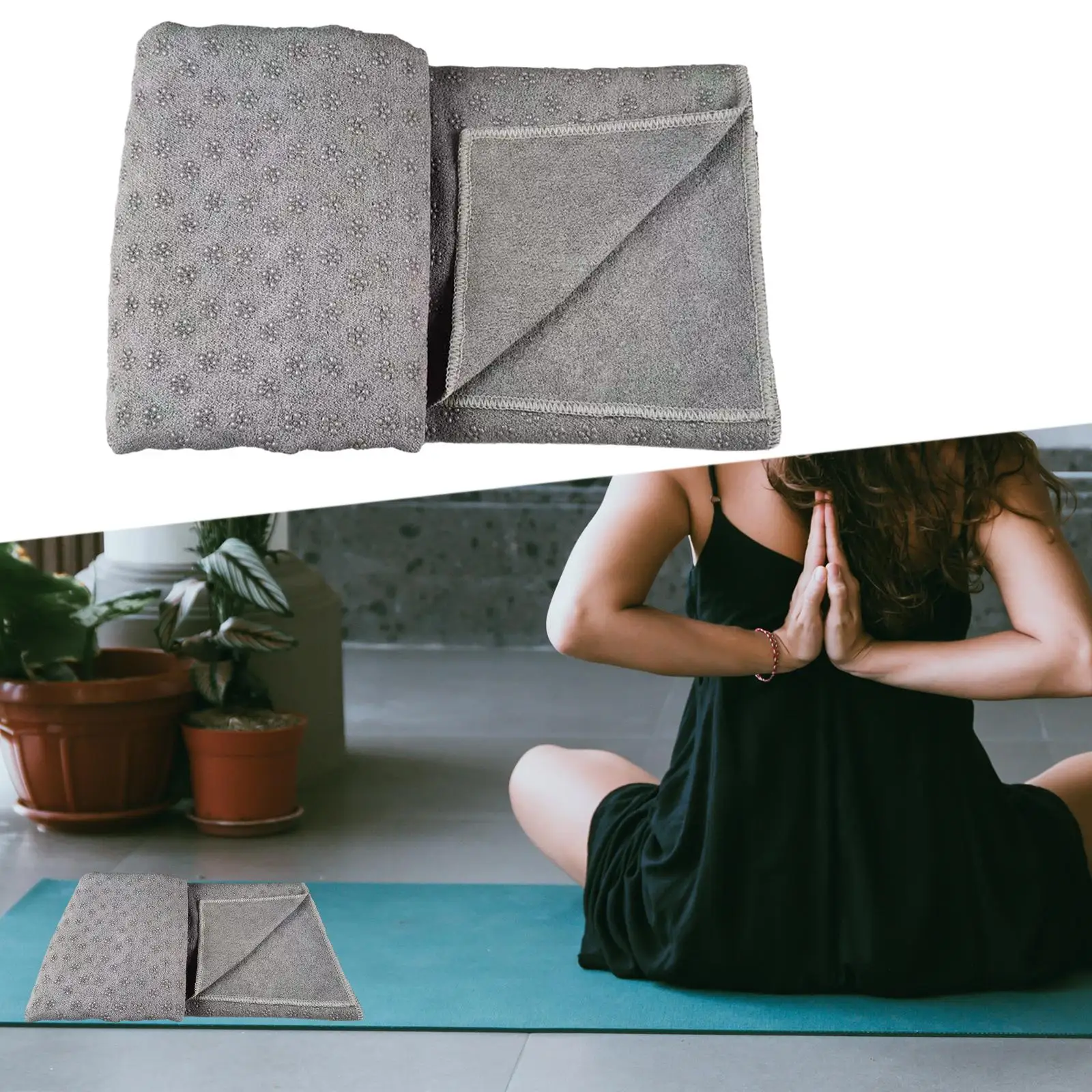 Yoga Mat Towel Women Practice Equipment Comfortable Non Slip Training Yoga Towel Exercise Mat for Travel Fitness Indoor Home Gym