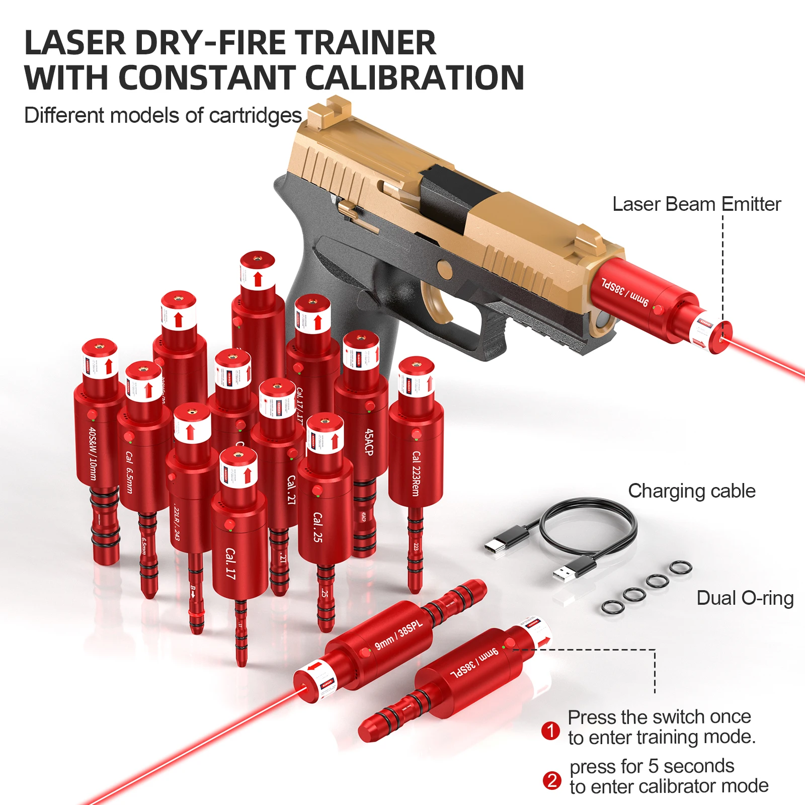 

Лазерный тренажер двойного назначения 7 мм, лазерная тренировочная пуля для сухого порошка