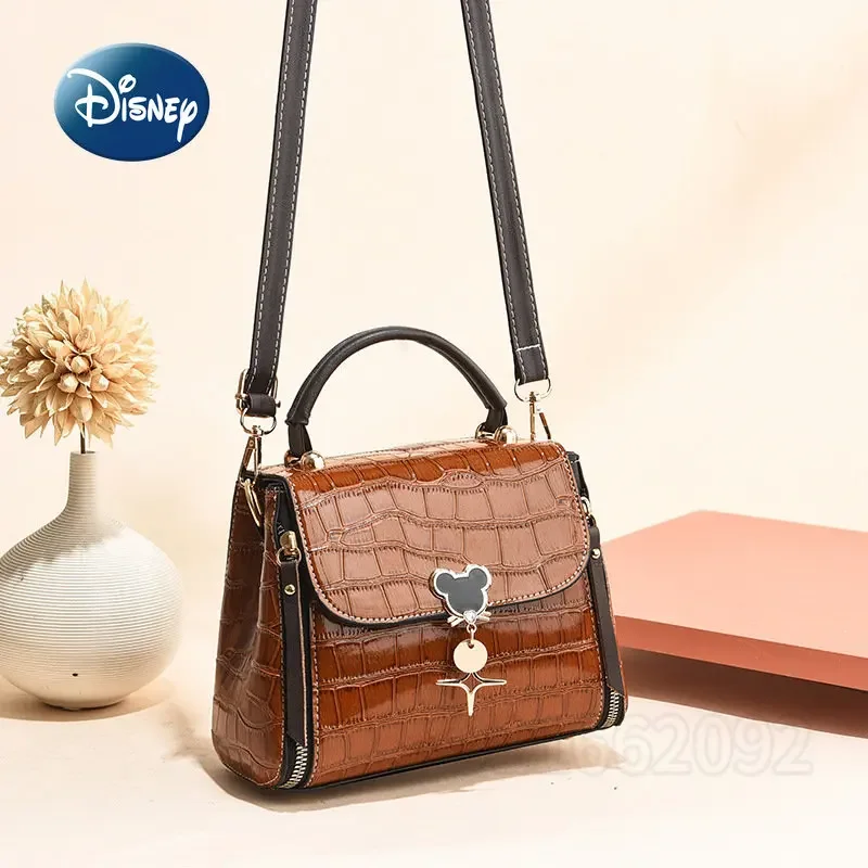 Disney Mickey New Women's One Shoulder Crossbody Bag Cartoon Women's Bag Large Capacity High Quality Luxury Brand Handbag