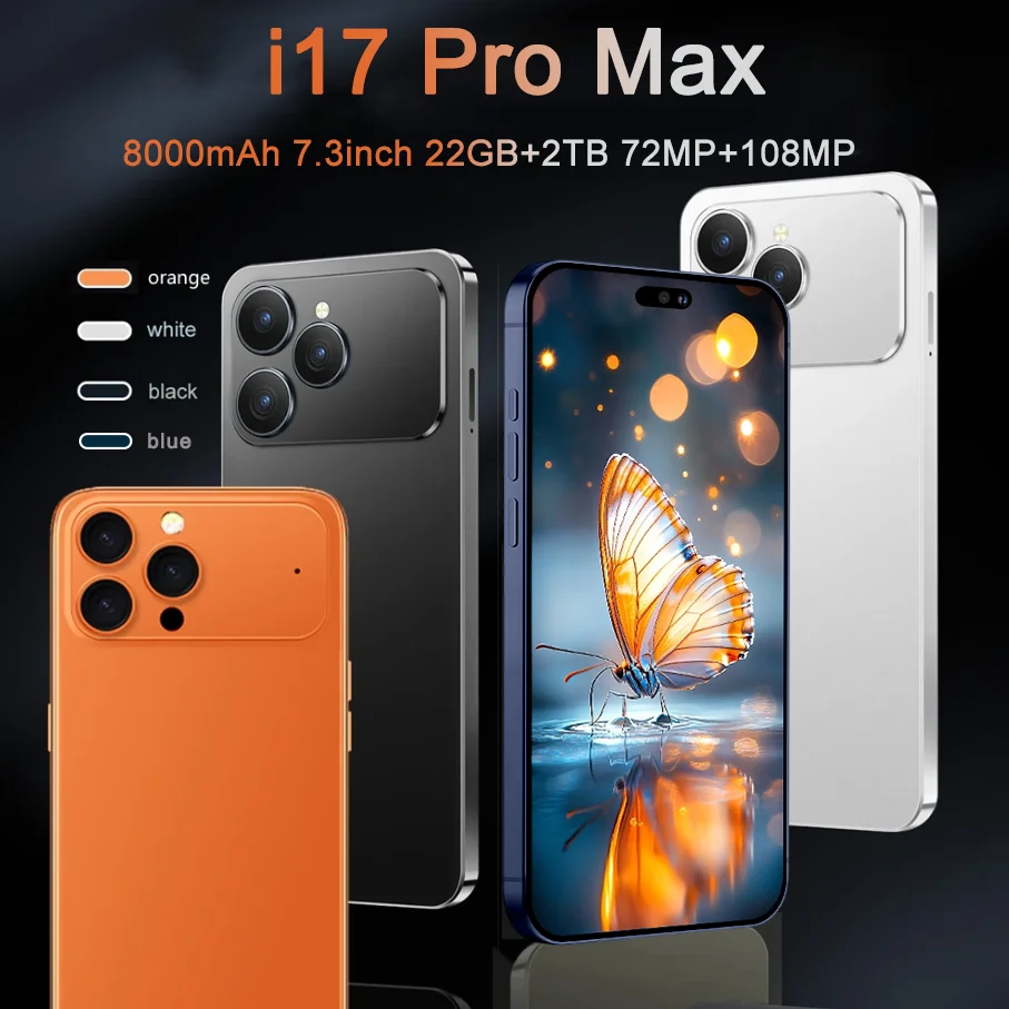 

Screen Protector For New i17 Pro Max HOT 7inch HD Global Edition Original Smart 22GB+2TB Dual Card 8000mAh Battery 5G