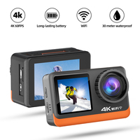 4K Action Camera 2.0 Inch IPS Touch Screen 170° Wide Angle 4x Zoom 30M Waterproof Optional 6 Filter Anti-shake Sport Camera