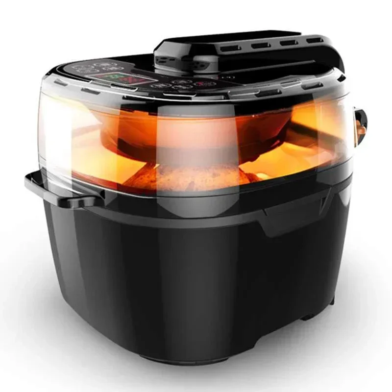 가정용 220v HD15 10L 220V/1200W 전기 에어 프라이어 360 °   치킨 윙 피자 베이킹 머신 LED 터치 스크린 프라이어 스마트 스모크