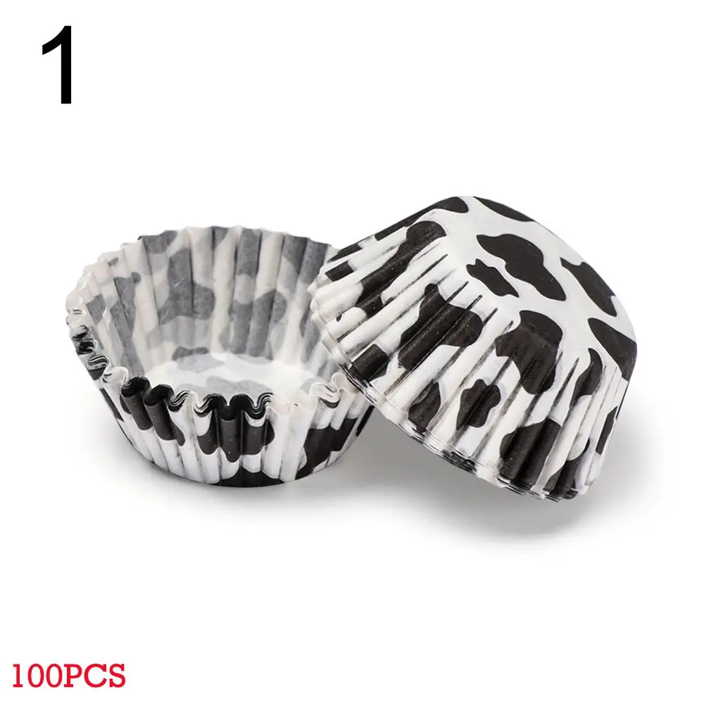 

100PCS Bakeware DIY Grease-proof Party Supplies Baking Mold Animal Cake Paper Cups Muffin Cup Flower