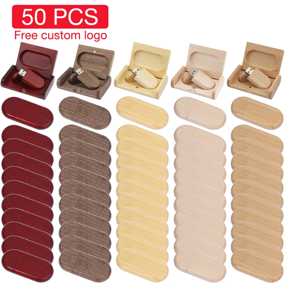 50PCS Lote USB Flash Drive Free Custom Logo Memory Stick 50 Pieces Pen Drive Business Gifts Storage Device Pendrive 128GB 64GB