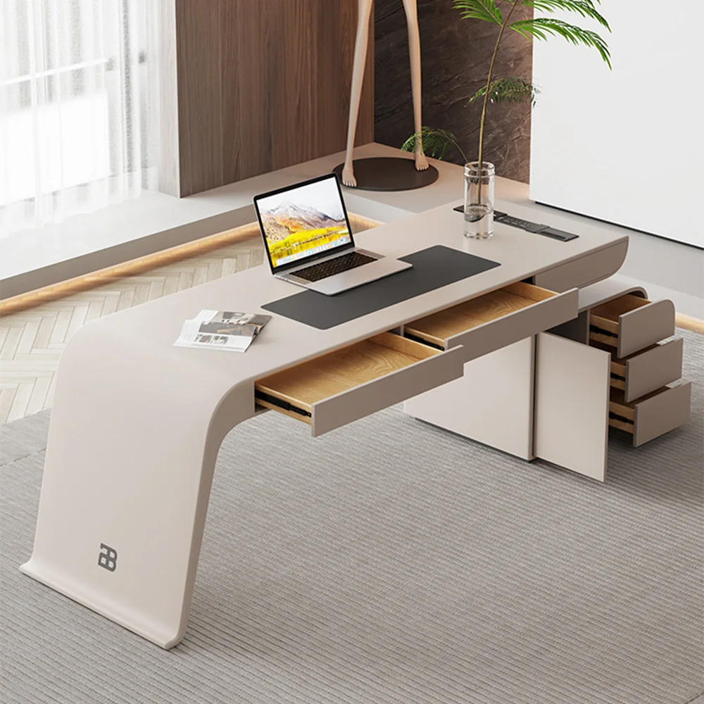xx-Home Office Möbel Computer-Schreibtisch Moderner Multifunktionaler Bürotisch mit Schubladen Chefschreibtisch