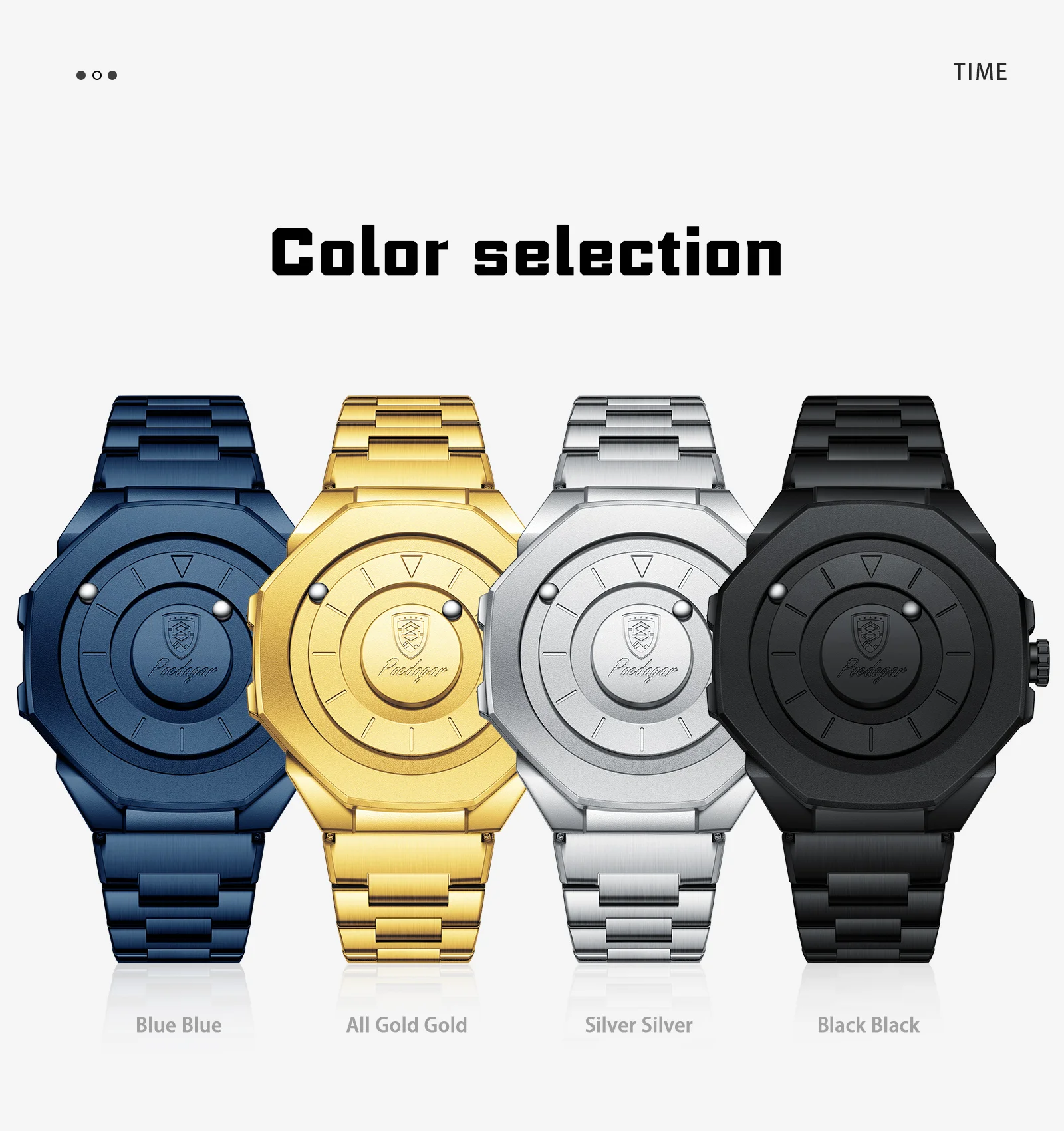 POEDAGAR Top-Mode Herren-Armbanduhr, wasserdicht, Edelstahl, Quarz, Herrenuhr, Business-Uhr mit großem Zifferblatt, Reloj Hombre – Detail 8