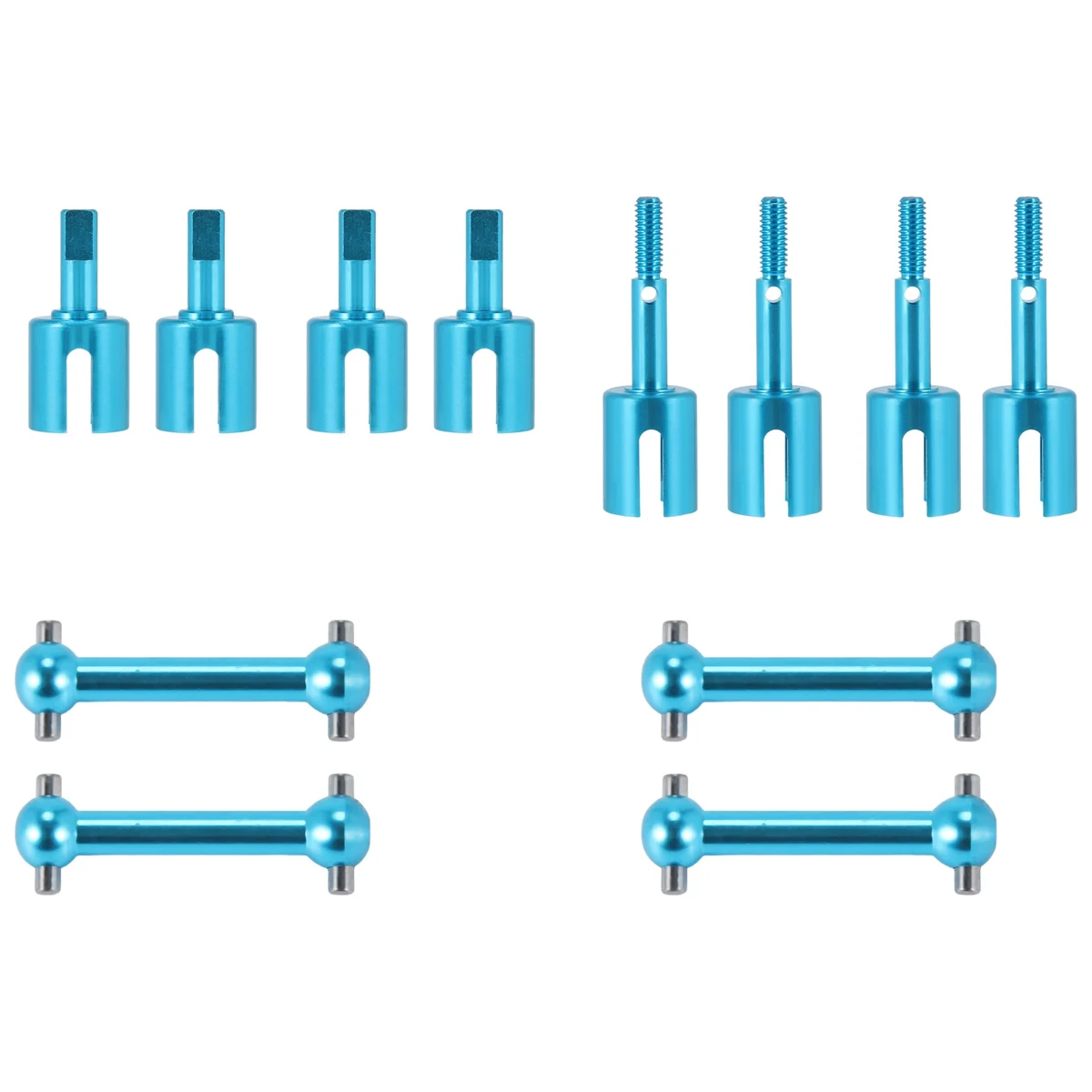 BAAA-معدن محرك رمح الكلب العظام فرق كأس مشترك مجموعة ل Tamiya TT01 TT-01 TT01D TT01E TT02 TT-02 1/10 RC ترقية أجزاء السيارة