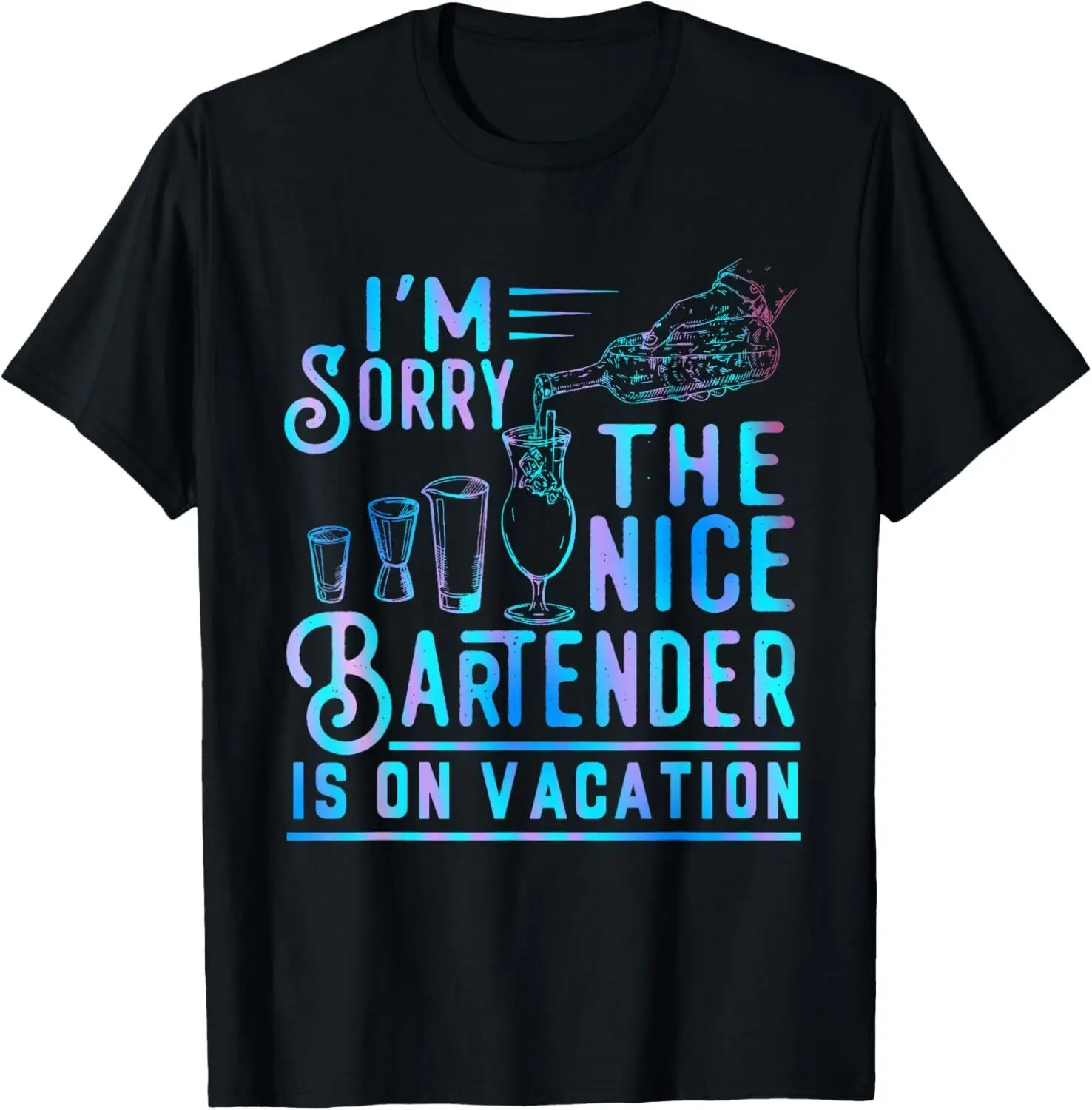 

Извините, забавная футболка с надписью «Nice Bartender» для отпуска