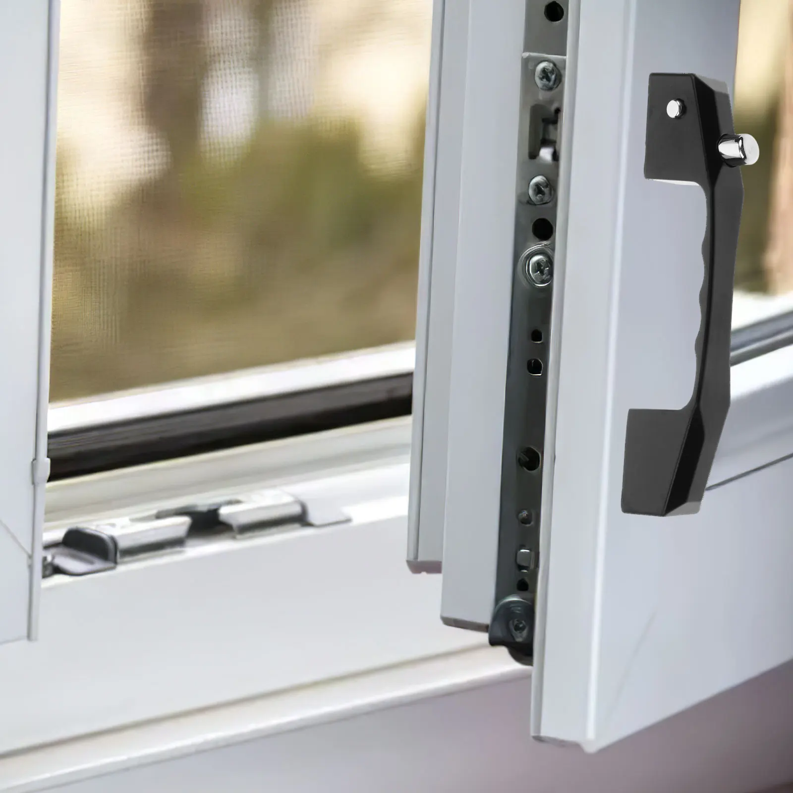 

Heavy Duty Balcony Window Handle Small Modern Sliding Glass Door Handle Replacement Plastic Window Lock Part Anti-Theft Mesh