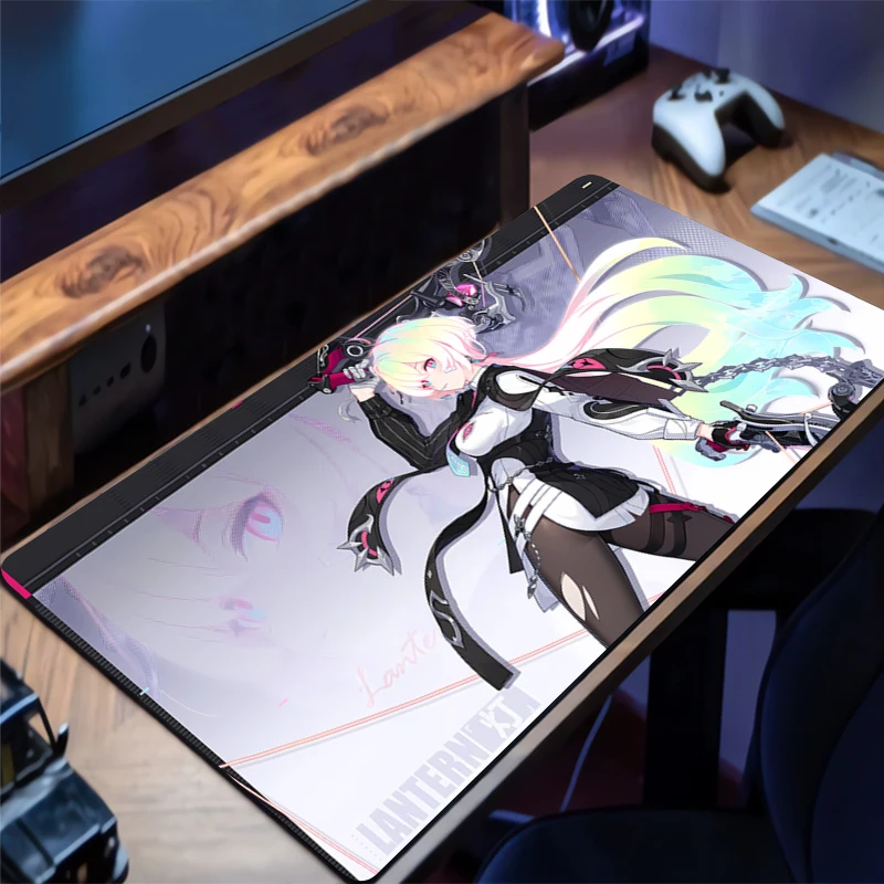 

Mousepad Honkai Impact 3 Computer Game Mouse Pad Gaming Accessories Non-Slip Printing Deskmat Keyboard Pad PC HD Large Mousepad