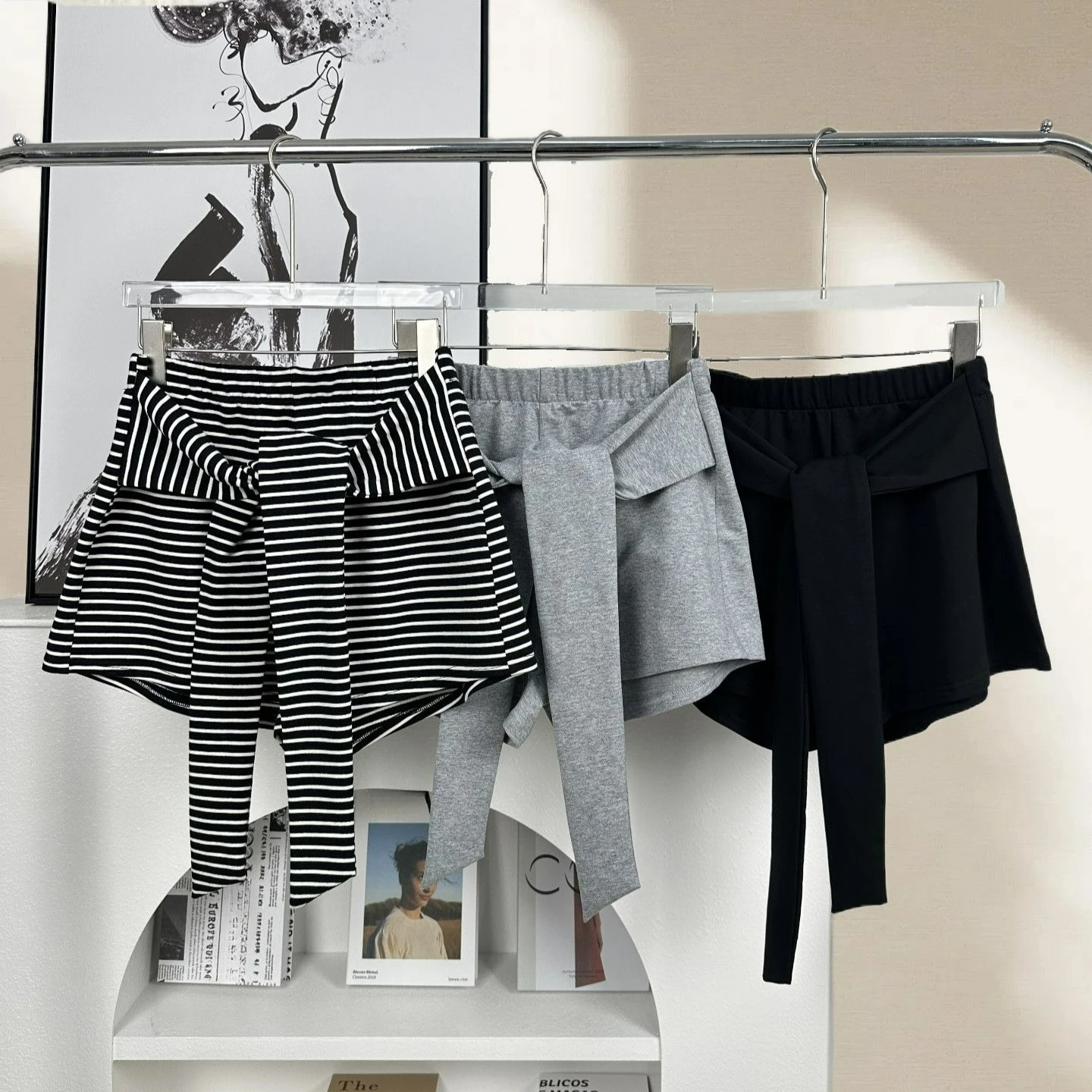 

Spicy Girl Casual Lace Up High Waist Elastic Knot Shorts Versatile Y2k Style Short Mujer