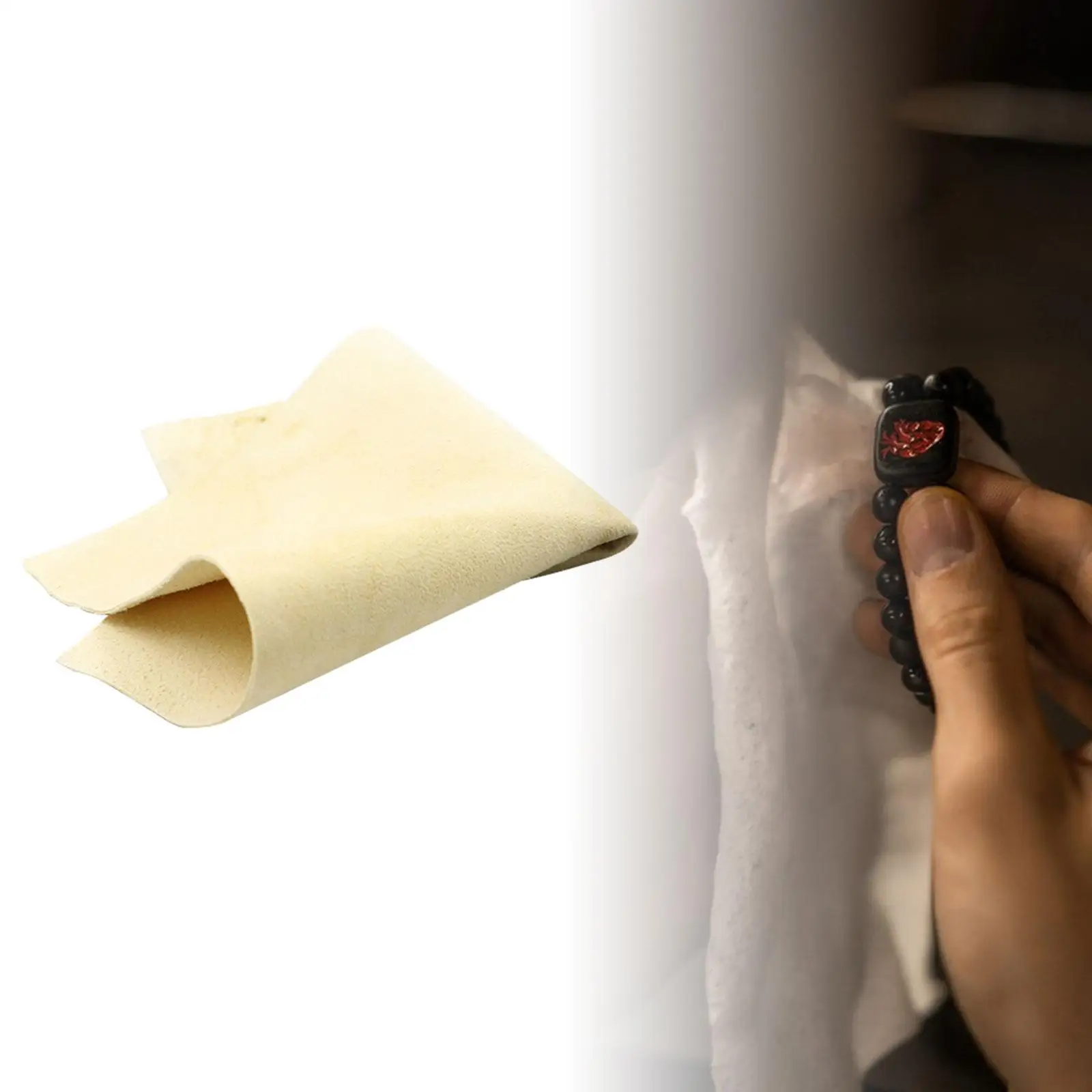 

10Pcs Jewelry Wipe Cloths Jewelry Cleaning Cloth Reusable Suede Polishing Cloth for Silverware Gemstones Jewelry Coins