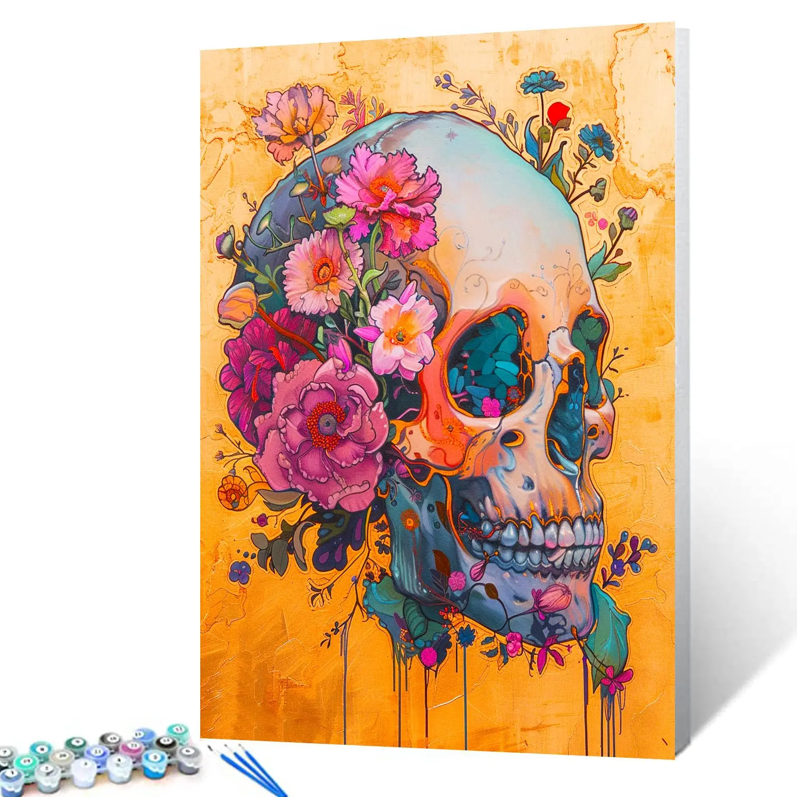 

DIY без рамки, цифровая картина маслом, розовый цветок, кость, украшение для дома, картина, настенная спальня, декор комнаты, подарок другу