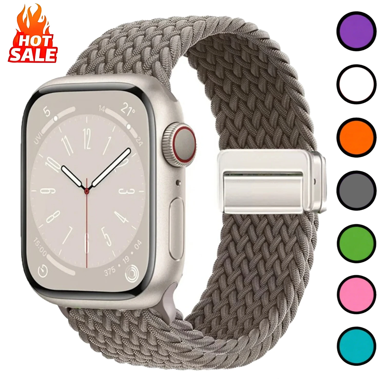 Geflochtenes Armband für Apple Watch Band 46 mm 45 mm 42 mm 41 mm 40–44 mm 49 mm Magnetarmband iWatch Serie 11/10/9/8 7 6 5 SE3-Ultra 3