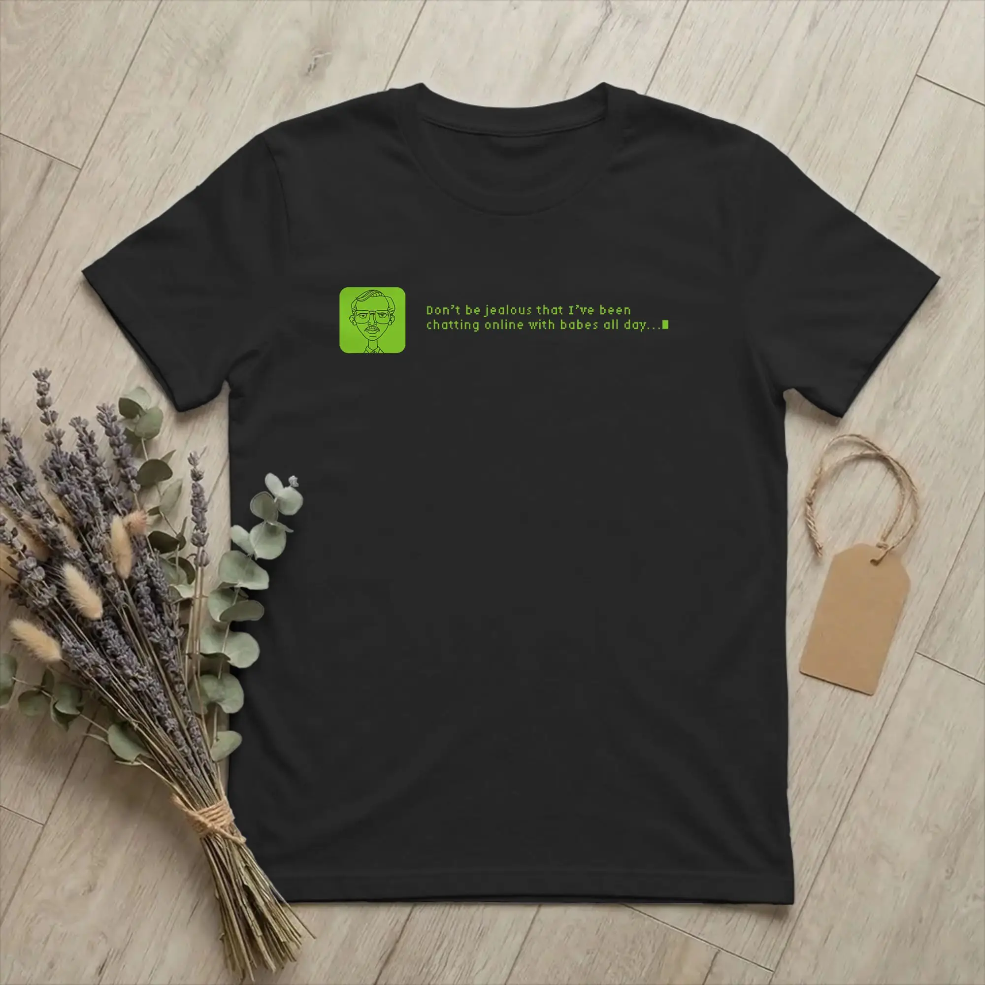 Napoleons Kipland Chatting Online Pixel T Shirt Men's Cotton T-Shirts Crewneck Dynamites Tee Shirt Short Sleeve Clothing Gift