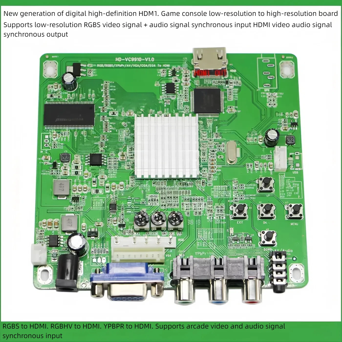 

Игровая консоль Rgbs с низким разрешением на выход Hdmi высокого разрешения, поддержка аудио синхронного входа, аркадный преобразователь CGA в HDMI