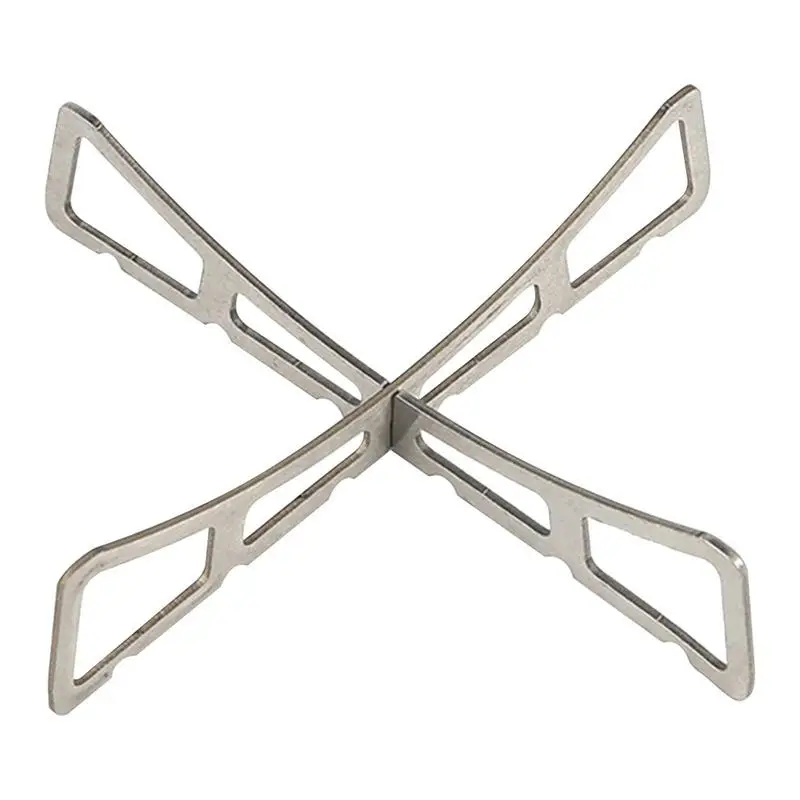 Outdoor Portable Mini Stove Rack Stainless Steel Cross Stand Camping Stove Bracket Pot Rack Steaming Rack for Reactor Stove