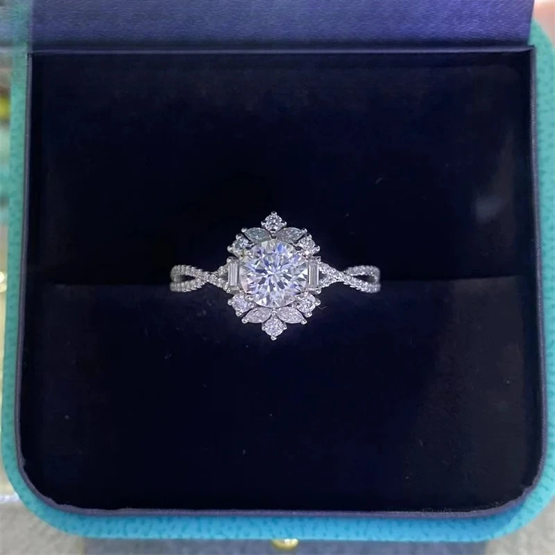 

Wholesale D Color Moissanite 2CT Ring GRA Certified VVS Diamond Wedding Rings for Women 925 Sterling Silver High Quality Jewelry