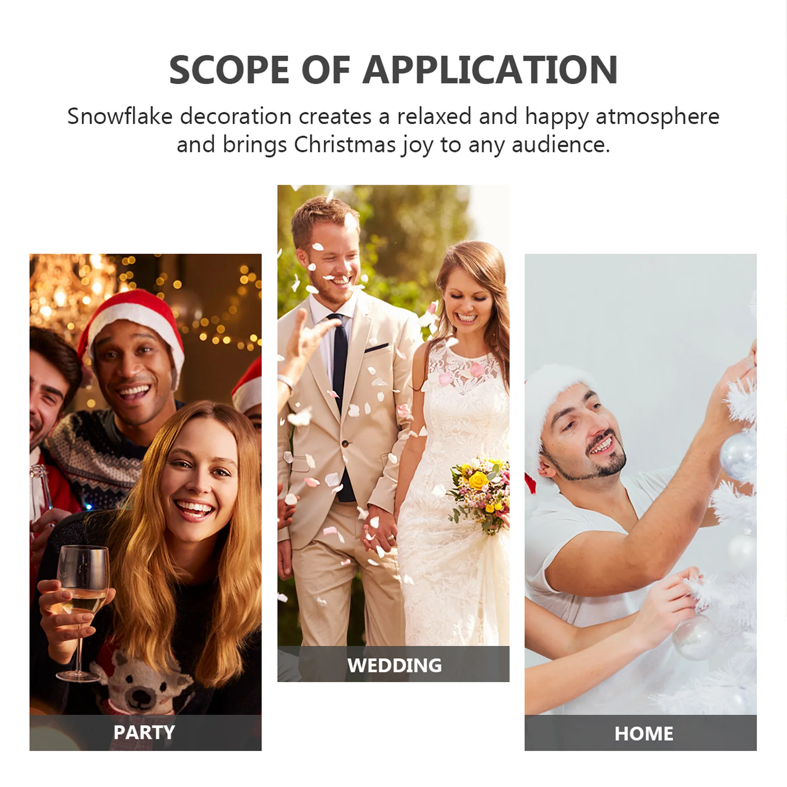 

1Pcs Premium Acrylic Snowflake Ornaments Translucent Blue Xmas Decor Eyecatching Accessory Acrylic Snowflake Ornaments